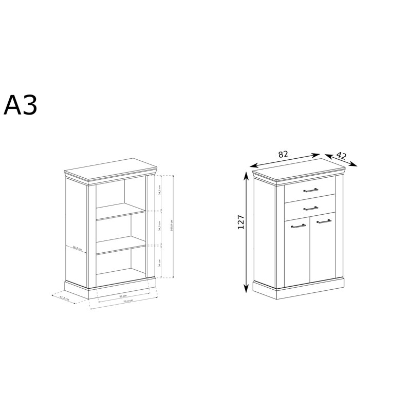Teletha Laminate Rectangle Accent Cabinet