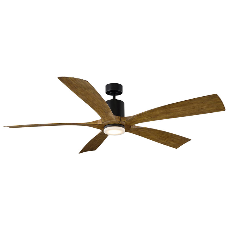 Ventilateur de plafond encastré extérieur / intérieur intelligent à 5 pales de 54 po avec télécommande Bluetooth incluse