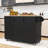 Erela Farmhouse Rolling Kitchen Island Cart with Drop Leaf and Internal Storage Racks-1027550424
