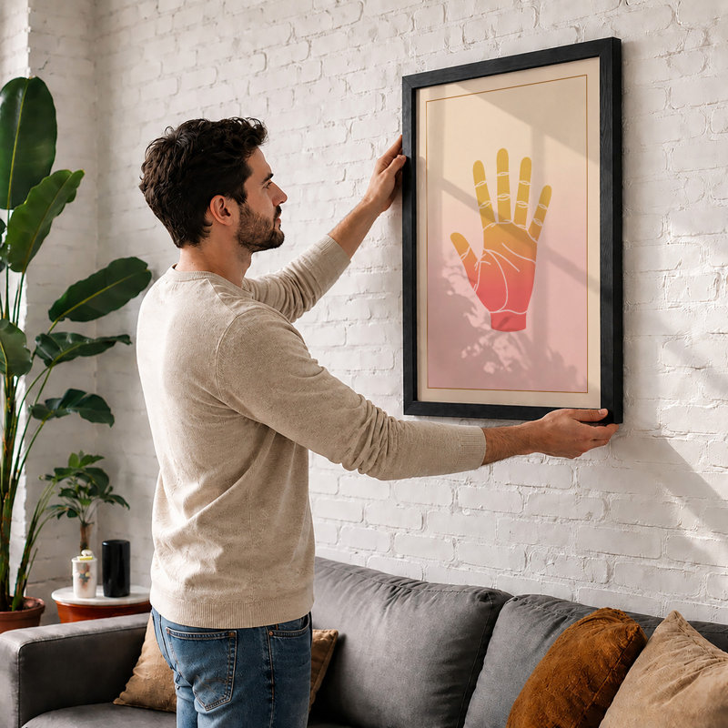 Anatomical Hand Study Modern - Framed Print, Unframed, A1 - 84.1 x 59.4 cm