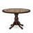 3-Pc Mid Century Dining Set Include a Table with Rippled Sand Marble Pattern Tabletop and 2 Mahogany Faux Leather Chairs, Mahogany-1242850335