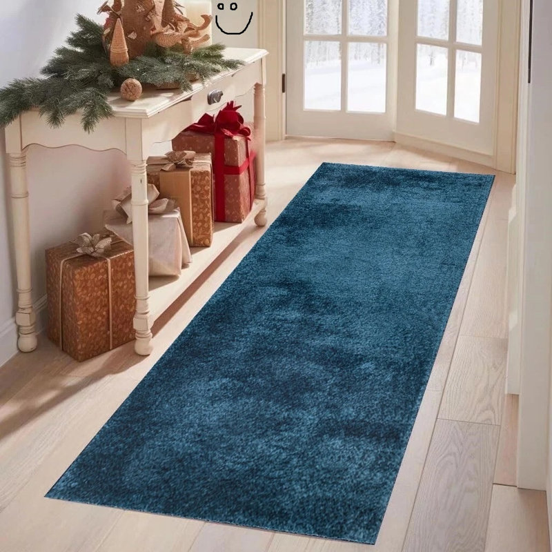 Shaggy Area Rug, Green Emerald, Runner 60 cm x 220 cm