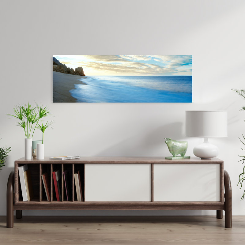 Sunrise Over Pacific Ocean Lands End Cabo San Lucas Baja California Sur Mexico by Leo L. Larson - Wrapped Canvas Panoramic Print