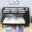 Lit superposé simple au-dessus de double en bois avec escalier de rangement Jovie-812552584