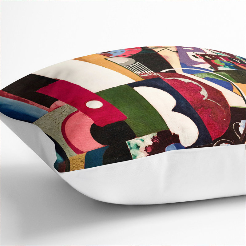 Composition Vol.4 Square Throw Cushion, White, 40cm H x 40cm W x 15cm D