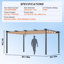 Pergola d'extérieur rétractable avec auvent en aluminium-106897480-106897478