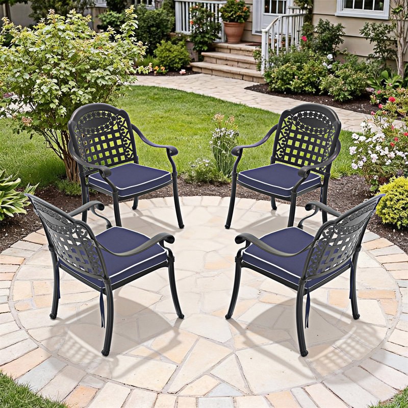Ensemble de 4 chaises de patio en aluminium, 4