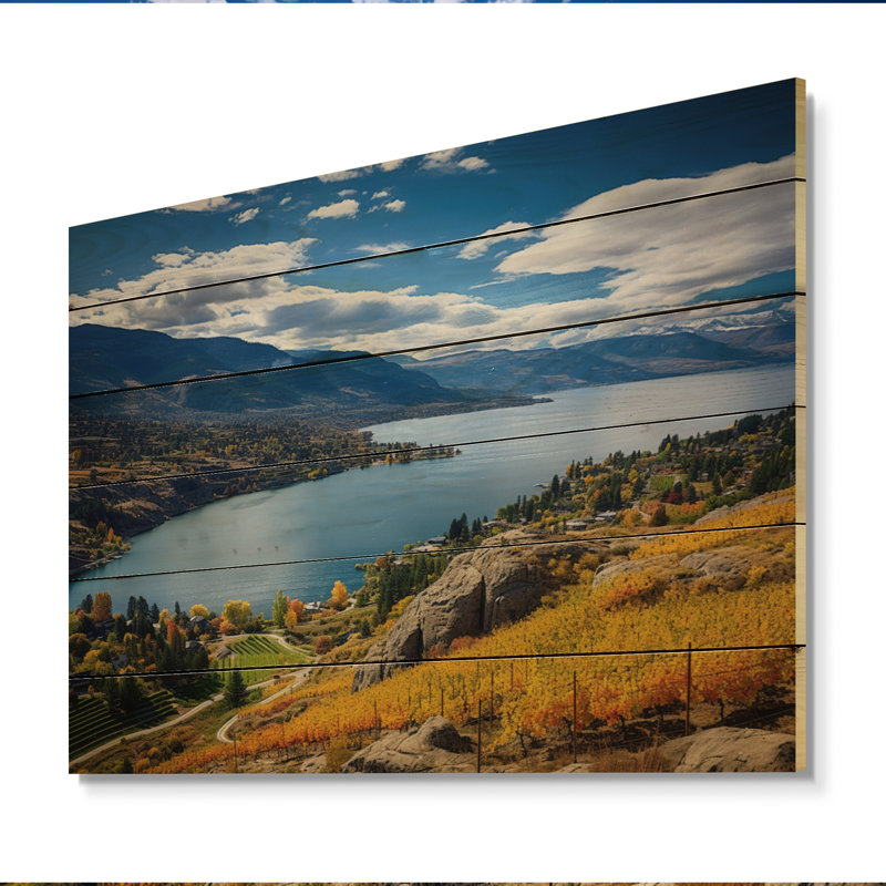 Canada Okanagan Serenity I sur impression sur bois, H 30 po x l 40 po x P 0,78 po