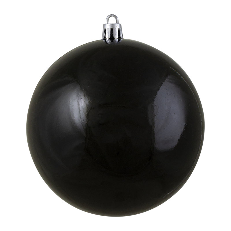Boule de Noël incassable, H 4 po x l 4 po x P 4 po, Noir