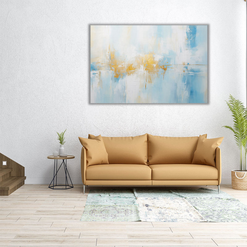 «Azure Bliss Palette - Reproduction d'art sur toile», H 20 po x l 30 po