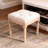 Small Padded Bench, Square Upholstered Rustic Ottoman Bench