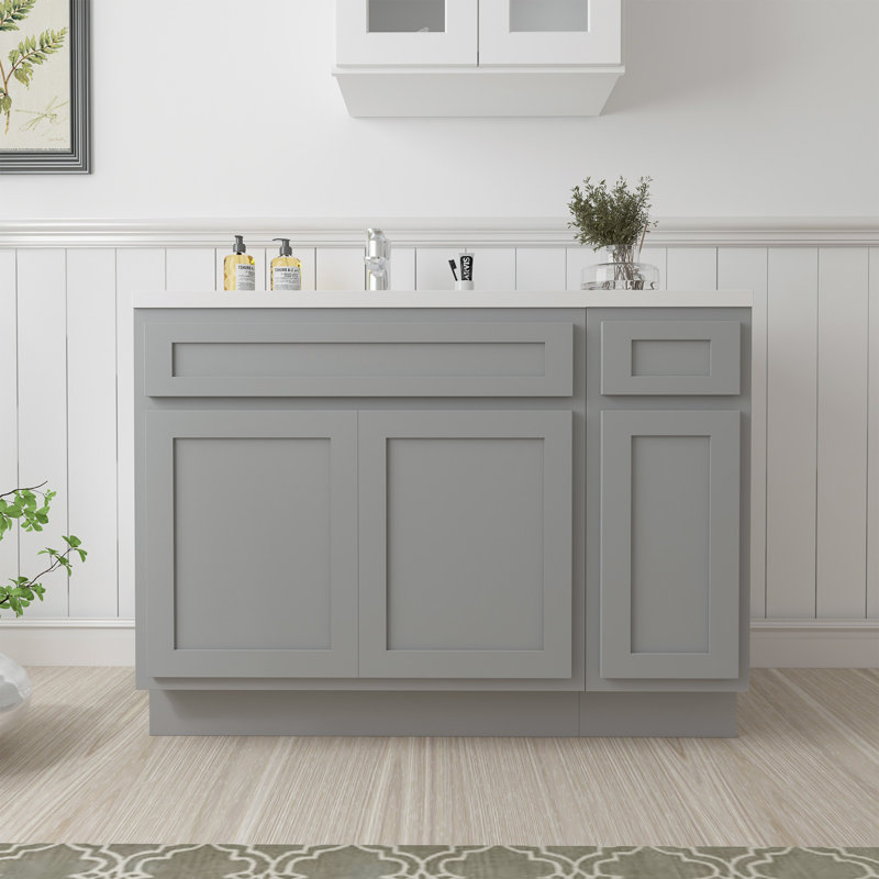 45'' Single Bathroom Vanity Base Only, Gray