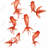 Small fishes - 32"x32" art on canvas