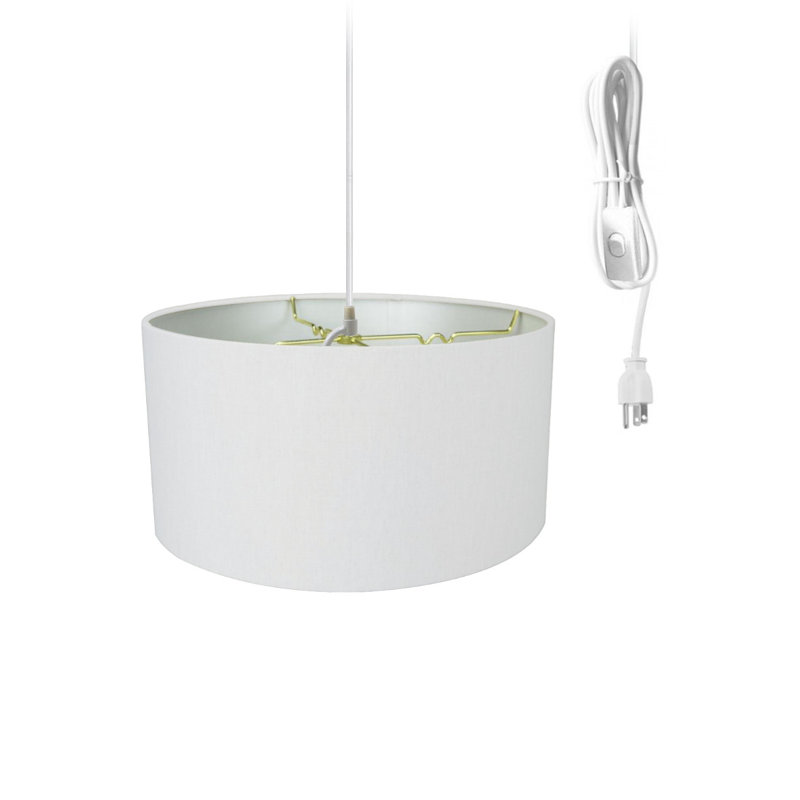 Luminaire suspendu tambour simple à 1 lumière Devan