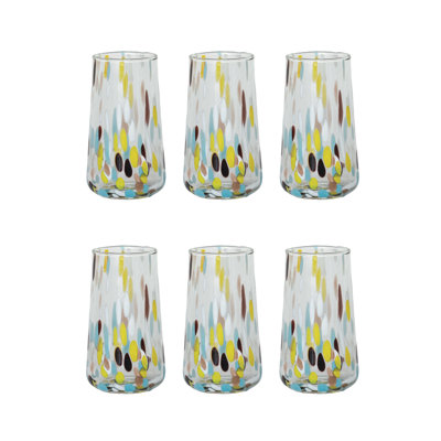 Blown Confetti Drinking Glass