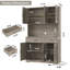 Ensemble de 2 armoires de cuisine et armoire à ordures basculante