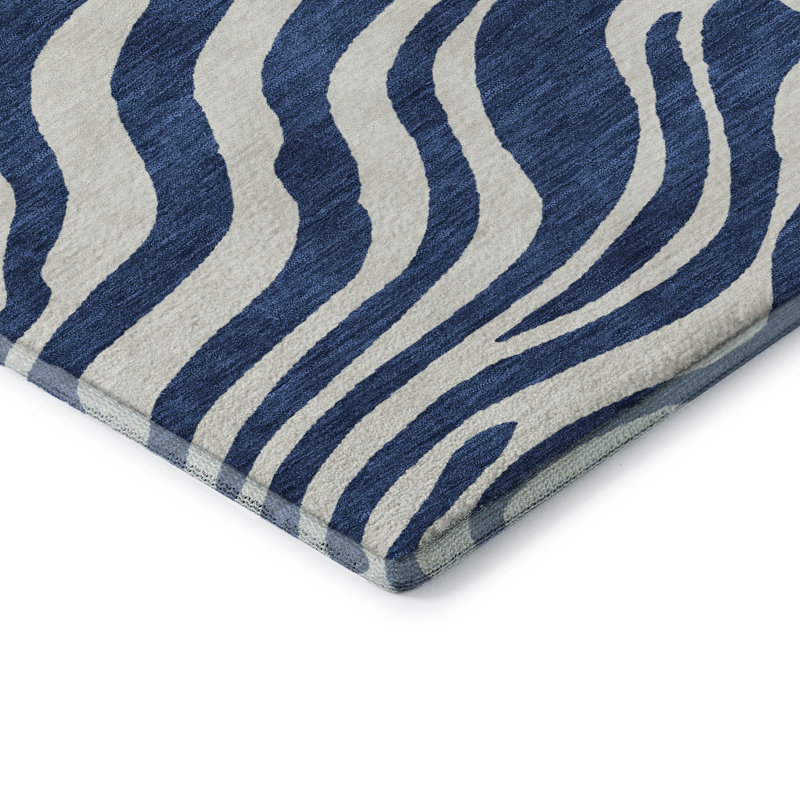 Tapis à motif animal lavable de qualité supérieure Goulven AMF1042, Rectangle 10 pi x 14 pi