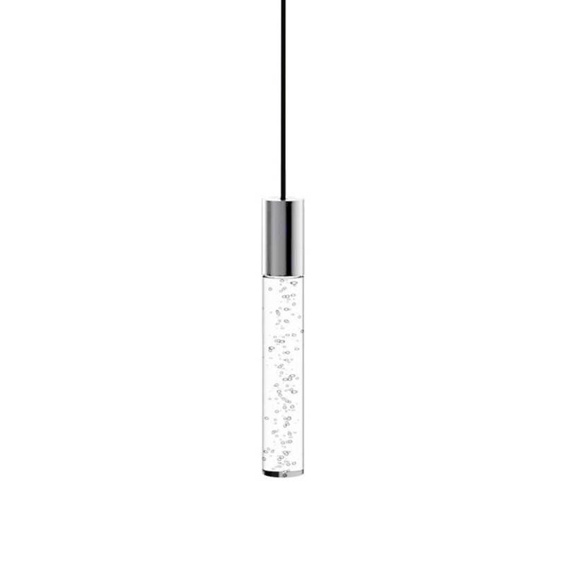 Luminaire suspendu simple en acrylique 1 po Bubbles - 3 W, Chrome poli