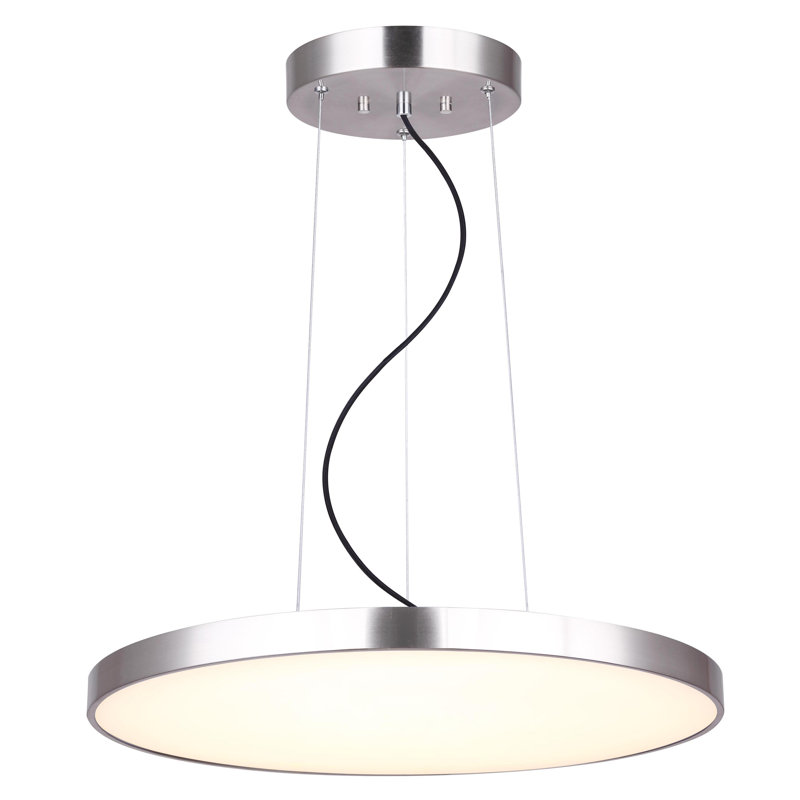 Louelle 1 Steel Dimmable LED Cylinder Chandelier