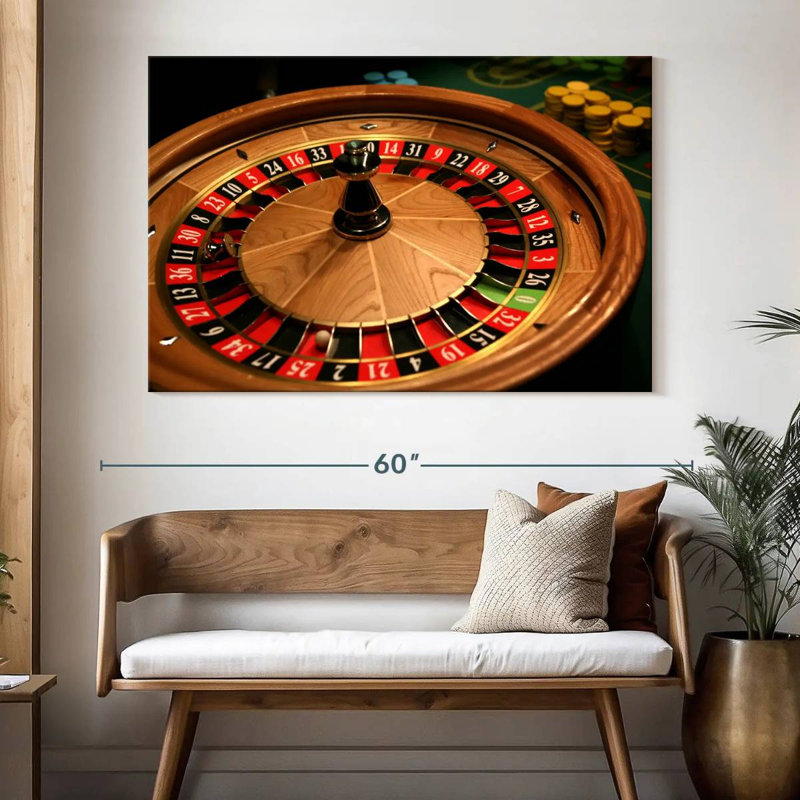 Table de roulette classique, H 34 po x l 51 po