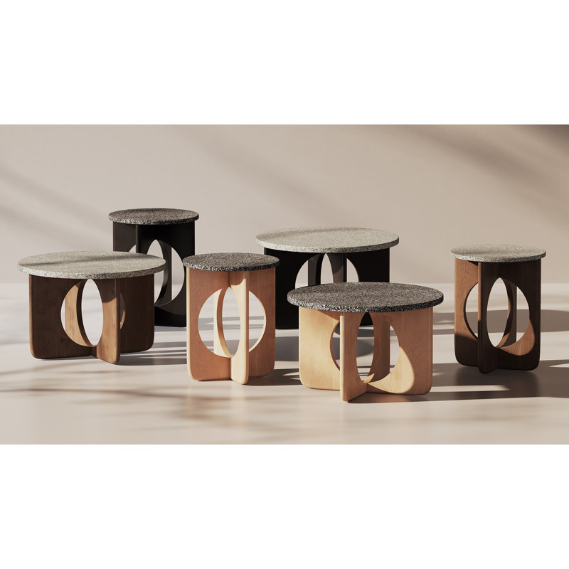 Table d'appoint Tumble, Natural, Grey