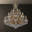 Sophia 35 Light 55in x 63in Chandelier in Parchment Gold with Clear Heritage Handcut Crystals