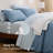 Bedsure Queen Comforter Set - 7 Pieces Grayish Blue Queen Bedding Set for All Seasons, Boho Contrasting Design Bed in a Bag with Comforter, Sheets, Pillowcases & Shams-105522619-110364983