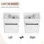 Meuble-lavabo mural 16 po avec lavabo en céramique et porte d'armoire à fermeture en douceur, pour petite salle de bain-126528308