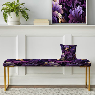 Banc rembourré or