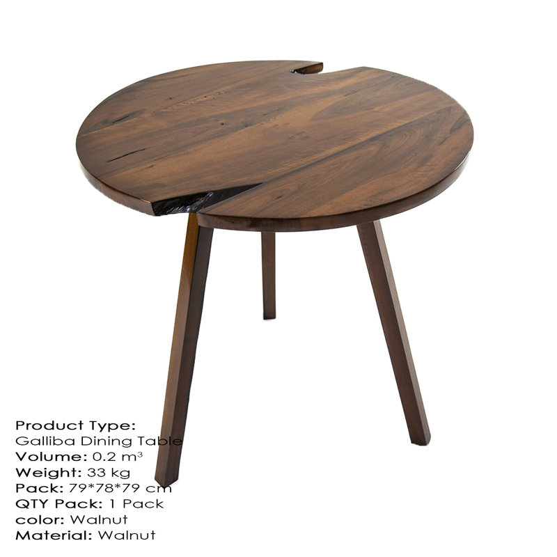 Hochstetler Round Restaurant Table, H76 x L77 x W77cm