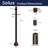 Solus 6ft. Surface Mount Lamp Post with Decorative Cross Arm, Convenience Outlet, Dusk-to-Dawn Sensor and Aluminum Base Cover-68896442