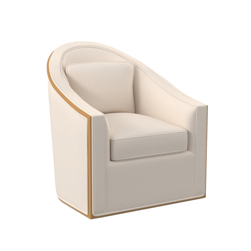 Fauteuil pivotant Academy, Ambre, 100% polyester ivoire Venise