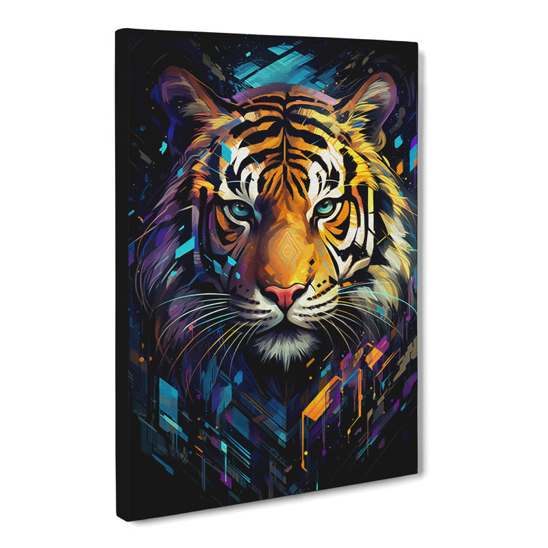 Tiger Futurism No.3 - Wrapped Canvas Print, 60cm H x 40cm W x 3cm D