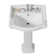 23" W x 19" D Pedestal Bathroom Sink Rectangular Vitreous China with 3 Faucet Holes and Overflow