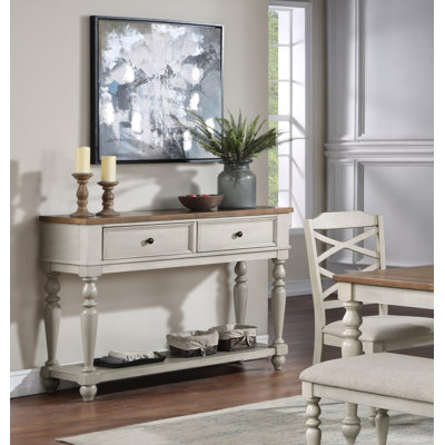 Table buffet en bois massif de 52 po de large Cambra