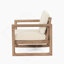 Ensemble de 2, fauteuil club d'extérieur en bois d'acacia, meubles de patio en bois, coussins épais et imperméables