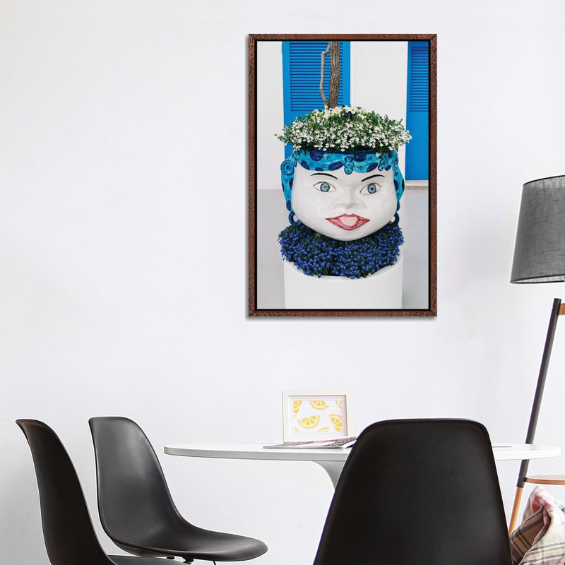 Positano Blooms VII by Bethany Young - Print on Canvas, Classic Brown Wood Framed, 101.6cm H x 66.04cm W x 3.81cm D