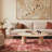 Preppyt Aesthetic Heart & Plaid  Machine Washable Red Indoor Area Rug with Non-Slip Backing-168112088