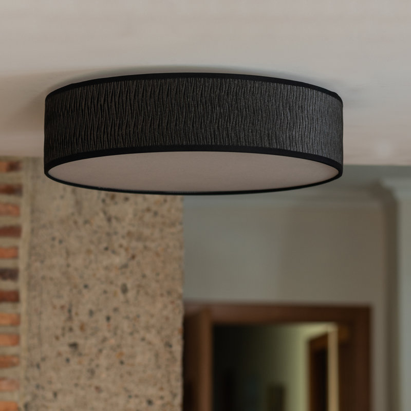 Once Fabric Flush Mount, Black