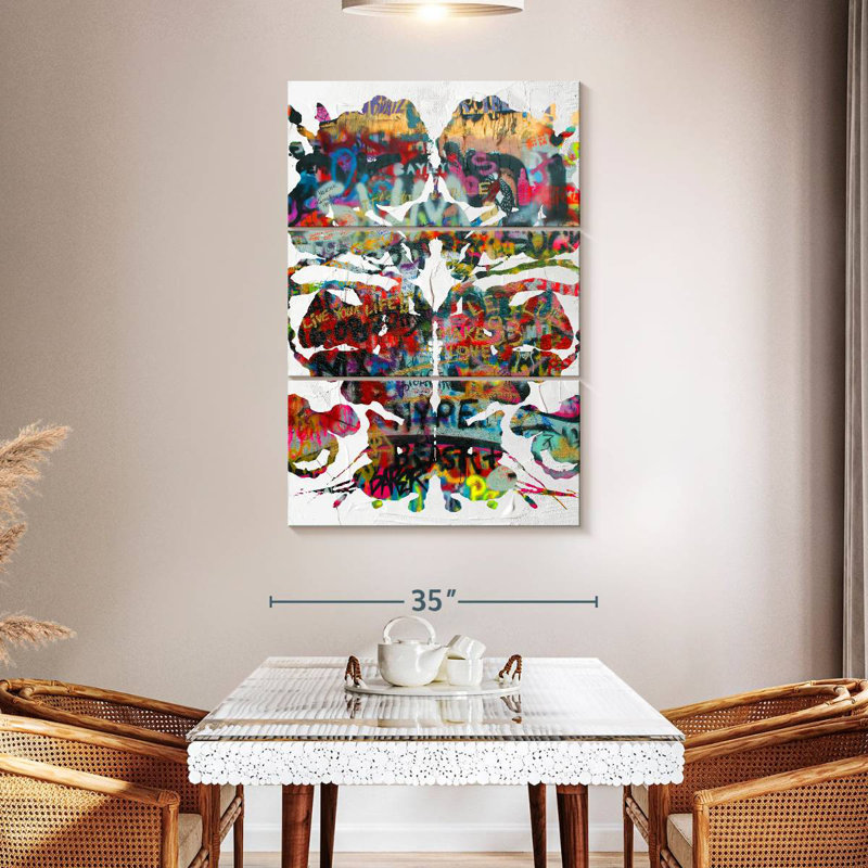 Avery Rorschach Graffiti, 50" H x 32" W