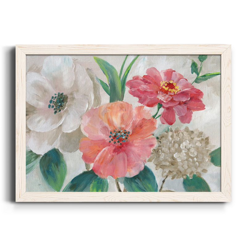 Color Pop Bouquet - Reproduction d'art sur toile encadrée, H 31 po x l 44 po x P 1 po, Toile blanche encadrée