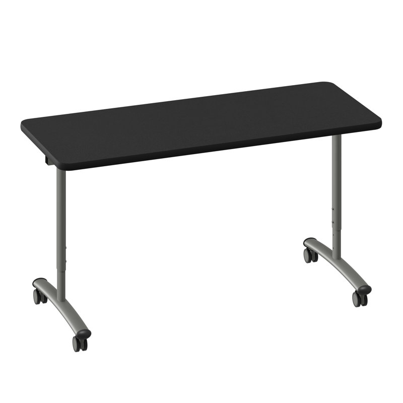 Table à plateau rabattable à haute pression de qualité supérieure, Granite noir, H 38 po x L 60 po x l 24 po
