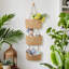 Panier de rangement suspendu Anchie au-dessus de la porte organisant un rangement mural en coton tissé à 3 niveaux, décoration de chambre de bébé Boho pour le bureau, la salle de lavage