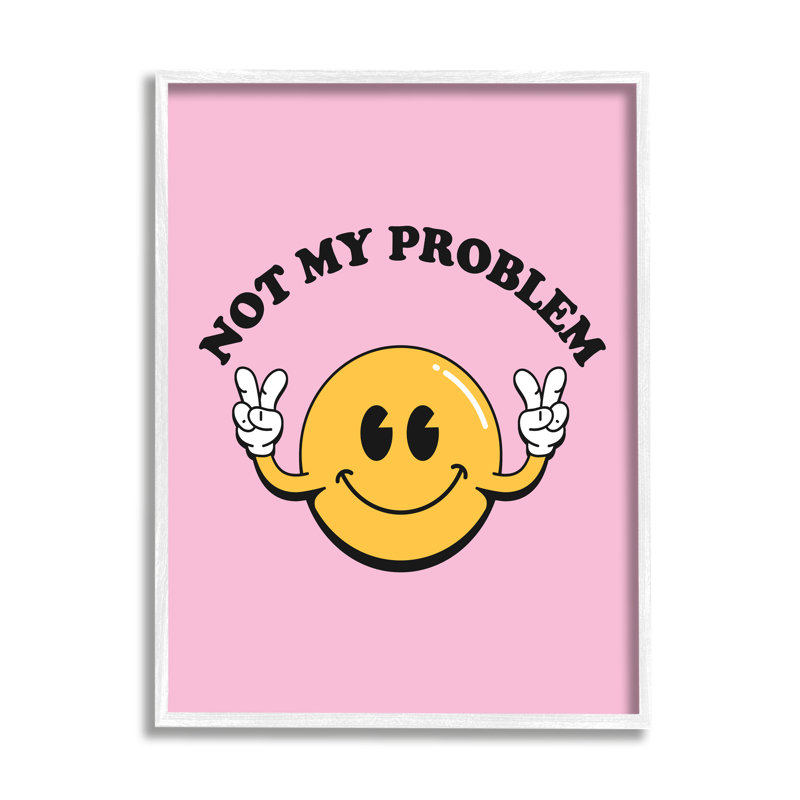 «Not My Problème», encadré par House of Lulu, Giclée encadrée blanc bord de mer, H 20 po x l 16 po x P 1,5 po