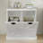 Laundry Sorter Cabinet In White. Elegant And Functional. Removable Cloth Storage Bags. E1 , . Waterproof & Safe. . Easy To Assemble. 100-Pound Load Bearing White Cabinet. Bags For Convenience.