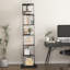 Bibliothèque rotative à 6 niveaux, support de plancher avec plaque en acrylique et base anti-arrachement