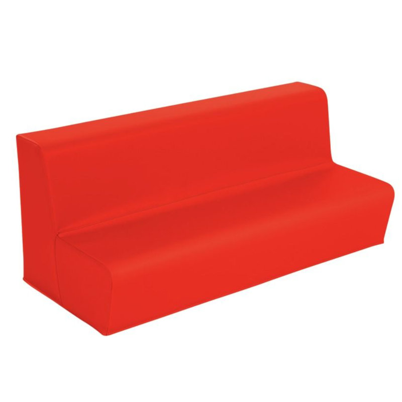 3 Seater Bench Basic - Seat Height: 6", Red