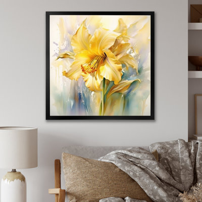 «Yellow Green Daffodils Natures Impression» sur toile