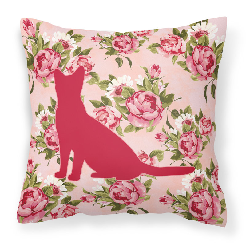  Coussin 14 "Cat Shabby Elegance, Rose