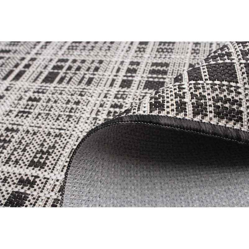Tapis noir intérieur / extérieur Vista, Rectangle 3 pi 3 po x 4 pi 7 po